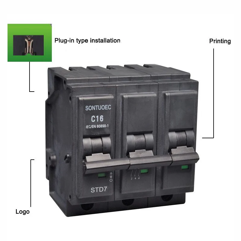 Plug in Type 3P Miniature Circed Breaker McB
