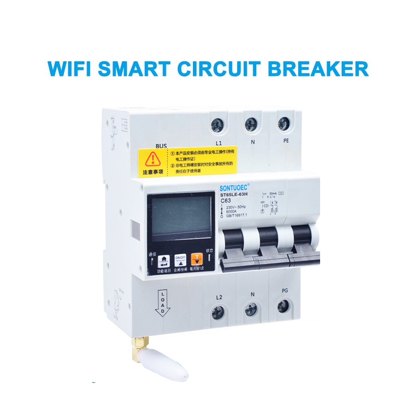 Wifi 4g tuya st65le-63h nhare yakawanda yakawanda rcbo yeRcboust Circaker